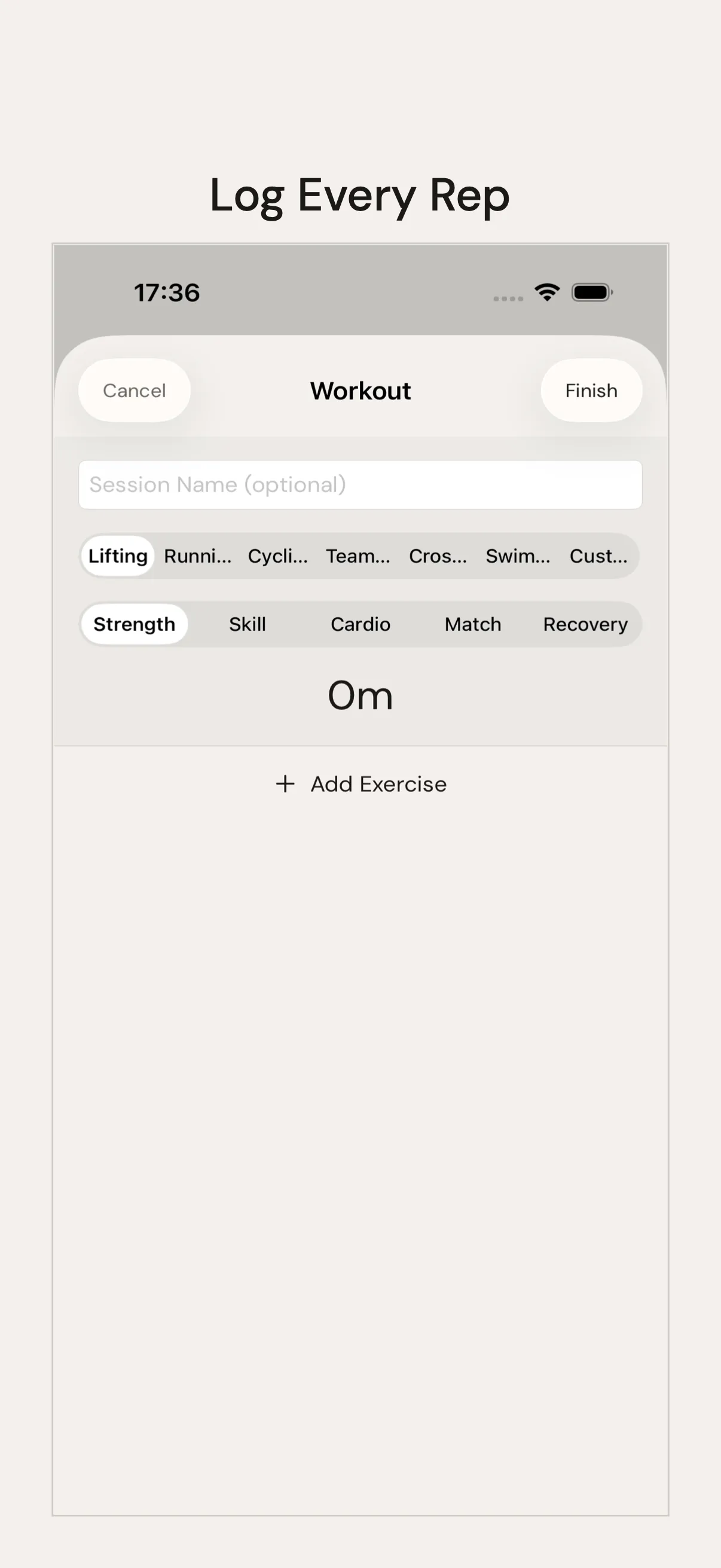 Tuwa app showing an active workout session with prescribed exercises, target sets, and weight goals from a coach template